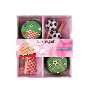 Набор для выпечки и украшения кексов Футбол Silikomart 24шт 1