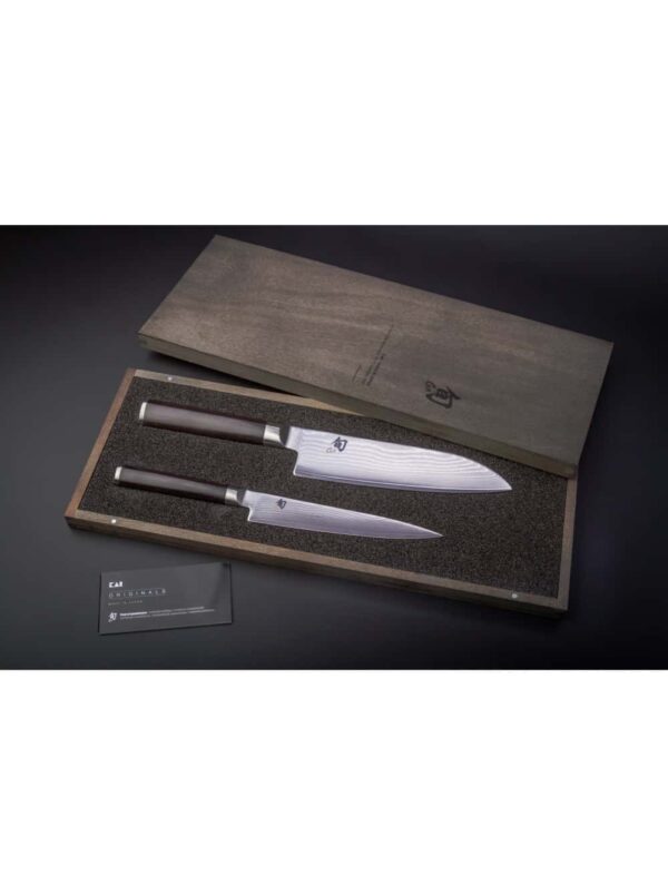 Набор нож кухонный и Сантоку KAI Шан Премьер 16,5×18см KAI-TDMS-230 2