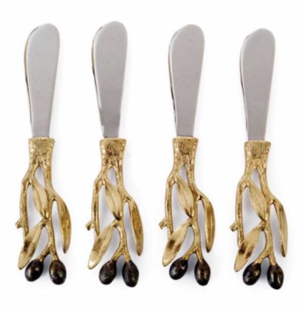 Набор ножей для сыра Michael Aram Золотая оливковая ветвь 21см 2шт 1