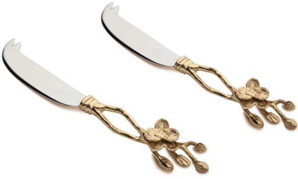 Набор ножей для сыра Michael Aram Золотая орхидея 21,5см 2шт 1