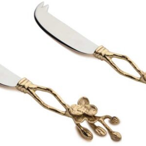 Набор ножей для сыра Michael Aram Золотая орхидея 21см 2 шт 1