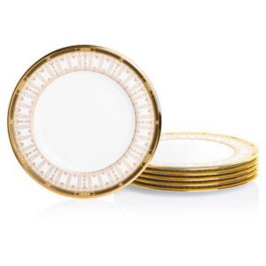 Набор тарелок акцентных Noritake Чатлайн золотой кант 24см 6 шт 1