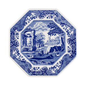 Набор тарелок обеденных восьмиугольных Spode Голубая Италия 24см 4шт Spode 1