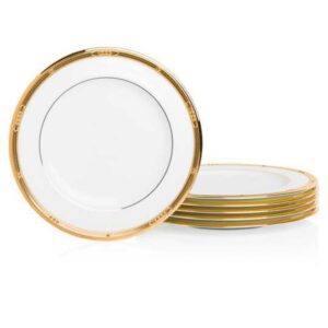 Набор тарелок закусочных Noritake Чатлайн золотой кант 22см 6 шт 1