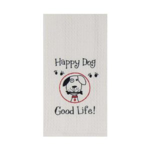 Полотенце кухонное Kay Dee Designs вафельное Счастливая собака 1