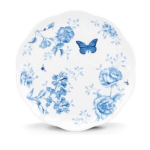 Тарелка акцентная Lenox Бабочки на лугу 23см синяя 1