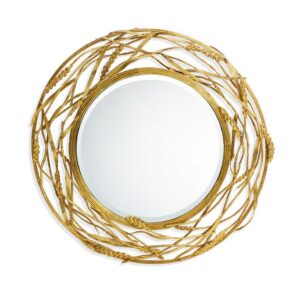 Зеркало круглое Michael Aram Золотая пшеница 62см