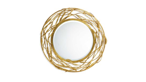 Зеркало круглое Michael Aram Золотая пшеница 62см