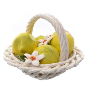 Корзина декоративная круглая Orgia с лимонами 20 см 3