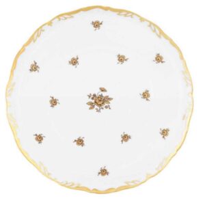 Тарелка для торта Queen's Crown Золотая роза 30 см 2