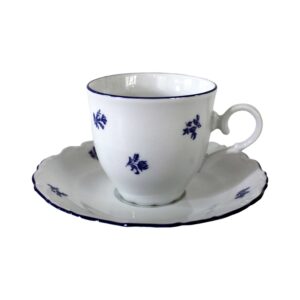 Чашка с блюдцем высокая Thun Офелия Мелкие синие цветы 155 мм2