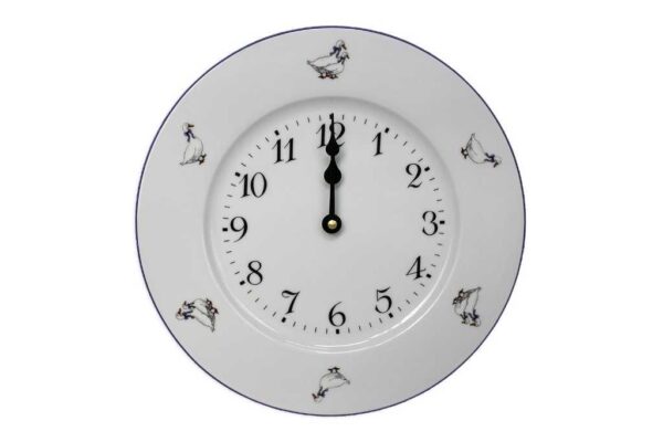 Часы на тарелке Thun Nina Гуси 26 см 2