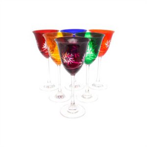 Набор бокалов для вина Цветной хрусталь 190мл 49828 2