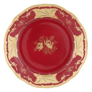 Набор тарелок Веймар Кленовый лист красный 22см 2
