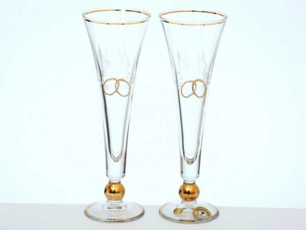 Свадебный набор бокалов для шампанского Star Crystal Сафари Evpas E-S 2