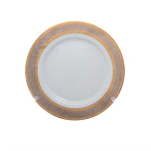 Тарелка десертная Thun Opal Широкий кант платина золото 19 см 2