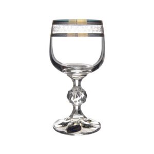 Набор бокалов для вина Crystalite Bohemia Золотой лист Клаудия 150 мл 2