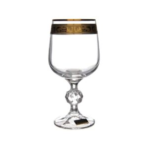 Набор бокалов для вина Crystalite Bohemia Золотой лист Клаудия 340 мл GLPM 57340 2
