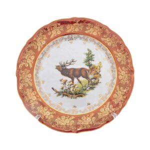 Набор тарелок Repast Охота красная Мария-тереза 25 см 2