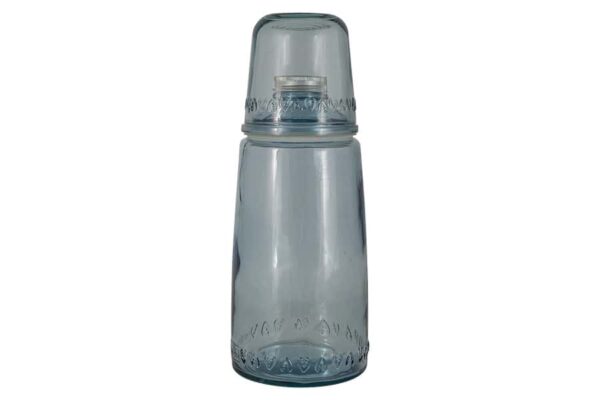 Бутылка для воды San Miguel Natural Water голубые 1л со стаканом 0,22 л 2