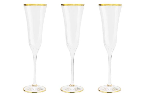 Набор бокалов для шампанского Same Сабина золото 0,175 л 6 шт 2