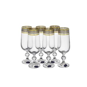 Набор фужеров для шампанского Bohemia Клаудия Панто Платина R-G 180 мл GLPM 50903 2