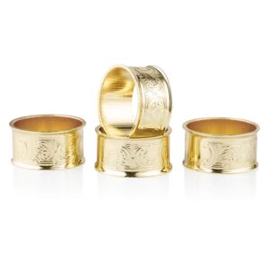 Набор колец для салфеток Queen Anne 4,5 см 4 шт золотой цвет 2