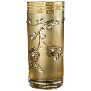 Набор стаканов для воды Bohemia Лист с камнями золотой фон 300мл 11075 2