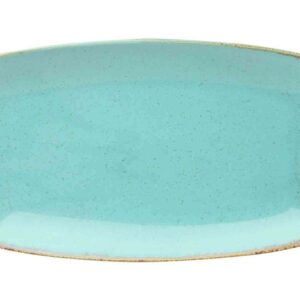 Тарелка прямоугольная Porland Seasons Turquoise 31x18 см бирюзовый 2