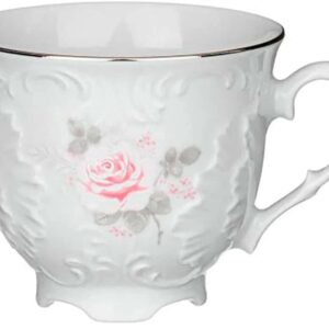 Чашка Cmielow Rococo Бледные розы отводка золото 170 мл 2