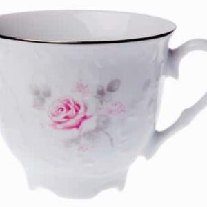Чашка для завтрака Cmielow Rococo Бледные розы отводка золото 330 мл 2