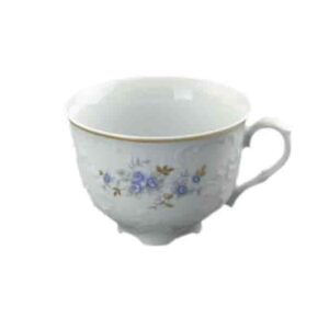 Чашка для завтрака Cmielow Rococo Голубые цветы отводка золото 330 мл 2