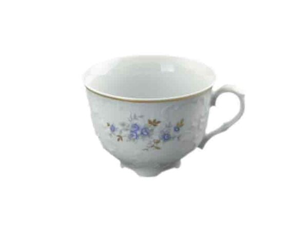 Чашка для завтрака Cmielow Rococo Голубые цветы отводка золото 330 мл 2