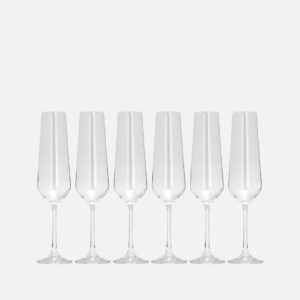 Набор бокалов для шампанского Crystalex Сандра недекорированный 200 мл 2