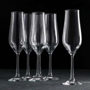 Набор бокалов для шампанского Crystalex Тулипа оптика 170 мл 2
