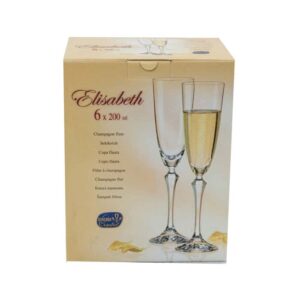 Набор фужеров для шампанского Crystalex Элизабет 200 мл 2