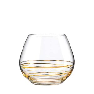 Набор стаканов для виски Crystalex Аморосо Золотая спираль 440 мл 2