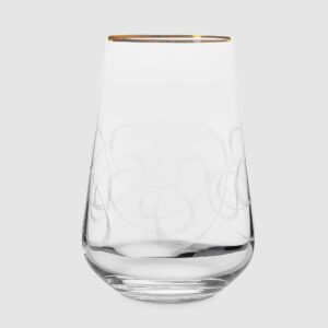 Набор стаканов для виски Crystalex Сандра Отводка золото эллипсы 380 мл 2