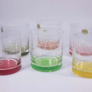 Набор стаканов для воды Crystalex Барлайн Summer цветное дно 280 мл 2