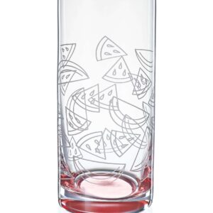 Набор стаканов для воды Crystalex Барлайн Summer цветное дно 470 мл 2