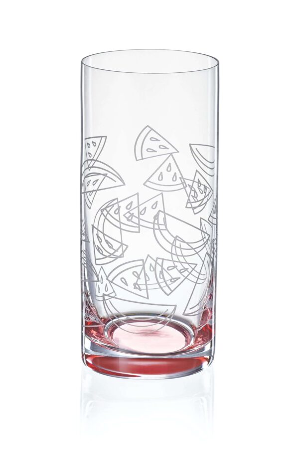 Набор стаканов для воды Crystalex Барлайн Summer цветное дно 470 мл 2