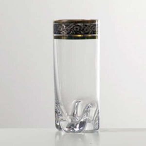 Набор стаканов для воды Crystalex Барлайн Трио Панто платина золото 300 мл 2