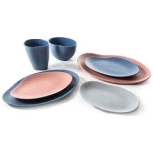 Набор тарелок Cmielow Craft Colored голубой 23 и 29 см 2