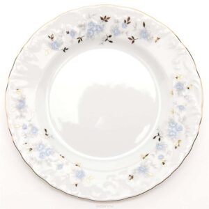 Тарелка десертная Cmielow Rococo Голубые цветы отводка золото 17 см 74168 2