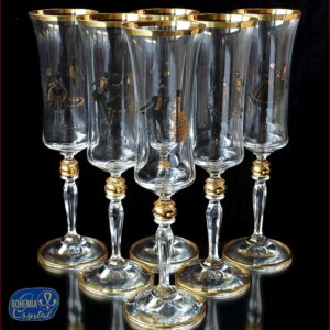 Фужеры для шампанского Bohemia Crystal Рококо Голд 1115 посудочка