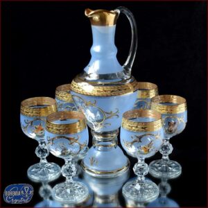 Набор для вина Bohemia Crystal Царская Охота Синяя посудочка