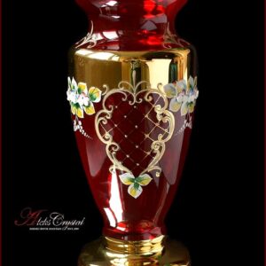Ваза для цветов Bohemia Crystal Изабелла Рубин 31 см 24061 посудочка