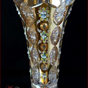 Ваза для цветов Bohemia Crystal Шахерезада Голд 36 см 24201 посудочка