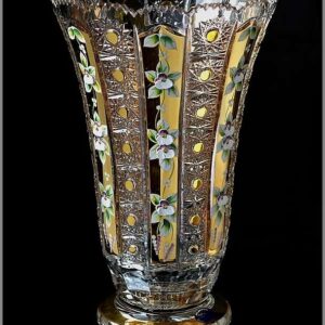 Ваза для цветов Bohemia Crystal Шахерезада Голд 36 см 2425 посудочка