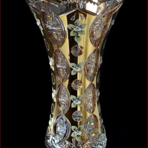 Ваза для цветов Bohemia Crystal Шахерезада Голд 41 см 2481 посудочка